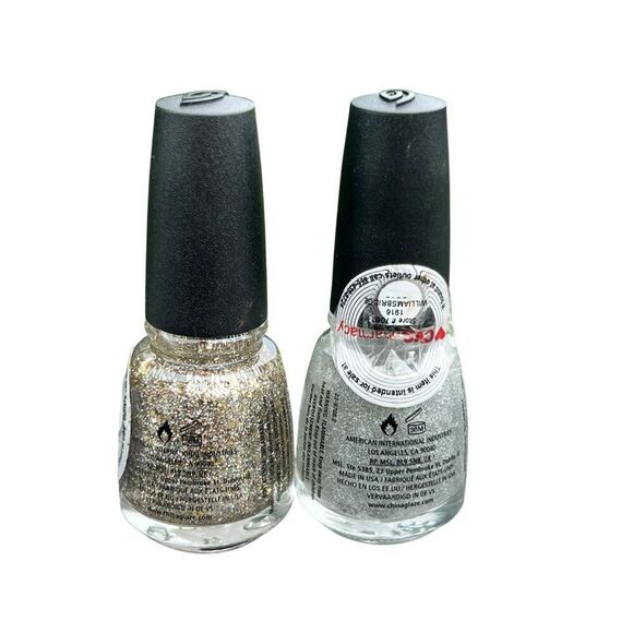 2 China glaze counting stars & fairy dust sparkling glittery nail polish - Picture 2 of 3